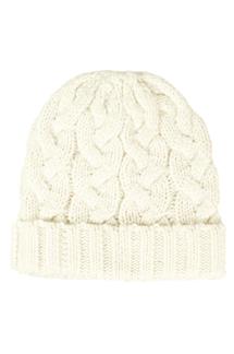 Cable Knit Beanie-H1791-OFF WHITE